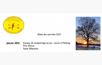bilan des activités de l'année 2025