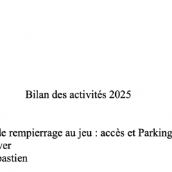 bilan des activités de l'année 2025
